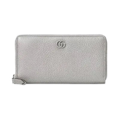 GUCCI GG Marmont Zip Around Wallet "Grey"