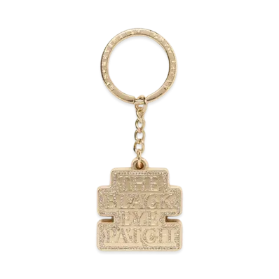 BlackEyePatch Rhinestoned OG Label Plated Keychain "Gold"