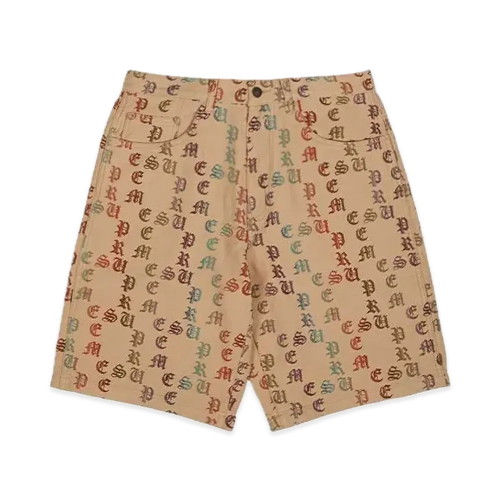Supreme Gradient Jacquard Denim Short "Tan"