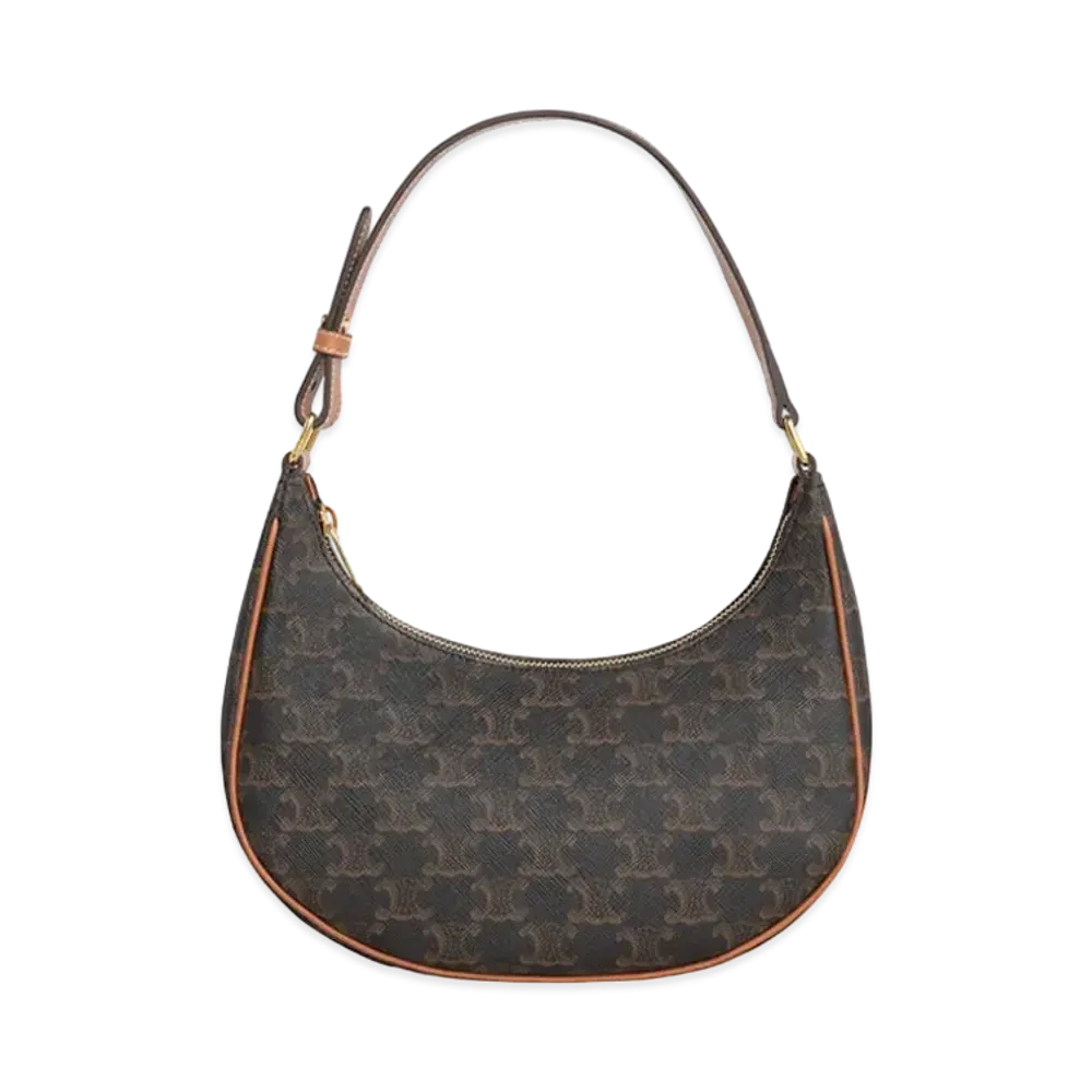 CELINE Ava Bag In Triomphe Canvas And Calfskin "Tan"