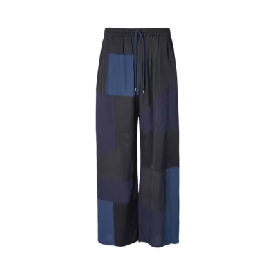 ANREALAGE Panel Patchwork Rayon Pants "Navy"