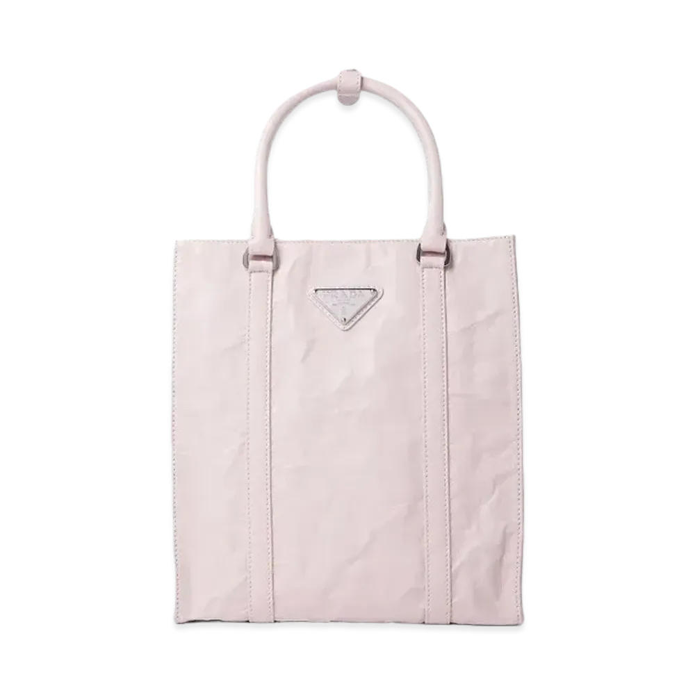 PRADA Antique Nappa Leather Mini Tote Bag "Alabaster Pink"