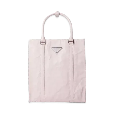 PRADA Antique Nappa Leather Mini Tote Bag "Alabaster Pink"