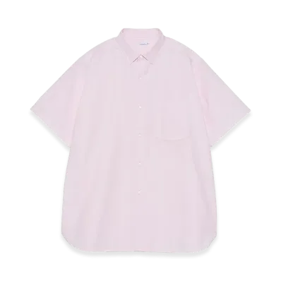 nanamica Regular Collar Wind S/S Shirt "Pink"