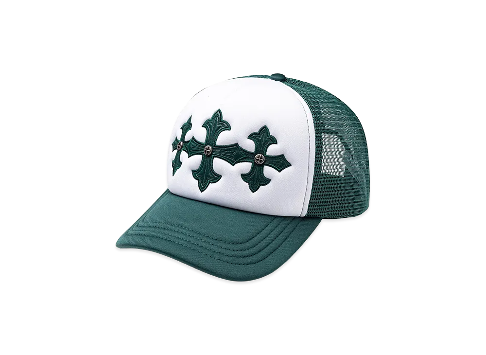 SUPPLIER Cross Leather Patch Mesh Cap "Green"