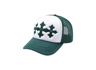 SUPPLIER Cross Leather Patch Mesh Cap "Green"