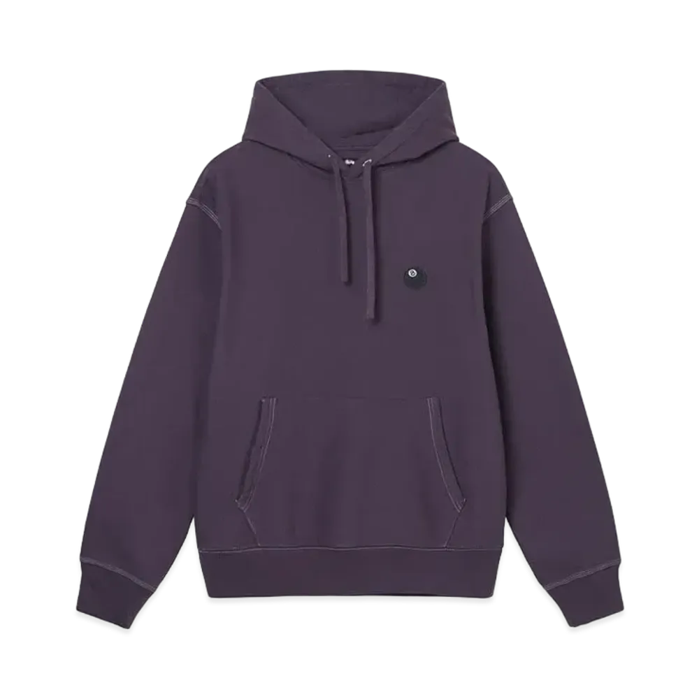 Stussy 8 BALL EMBROIDERED HOODIE "Deep Purple"