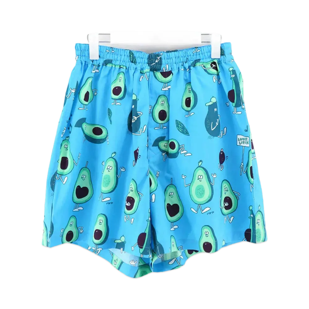 eYe JUNYA WATANABE MAN x Lousy Livin Cotton Broad Print W Name Shorts #2 "Blue/Green"
