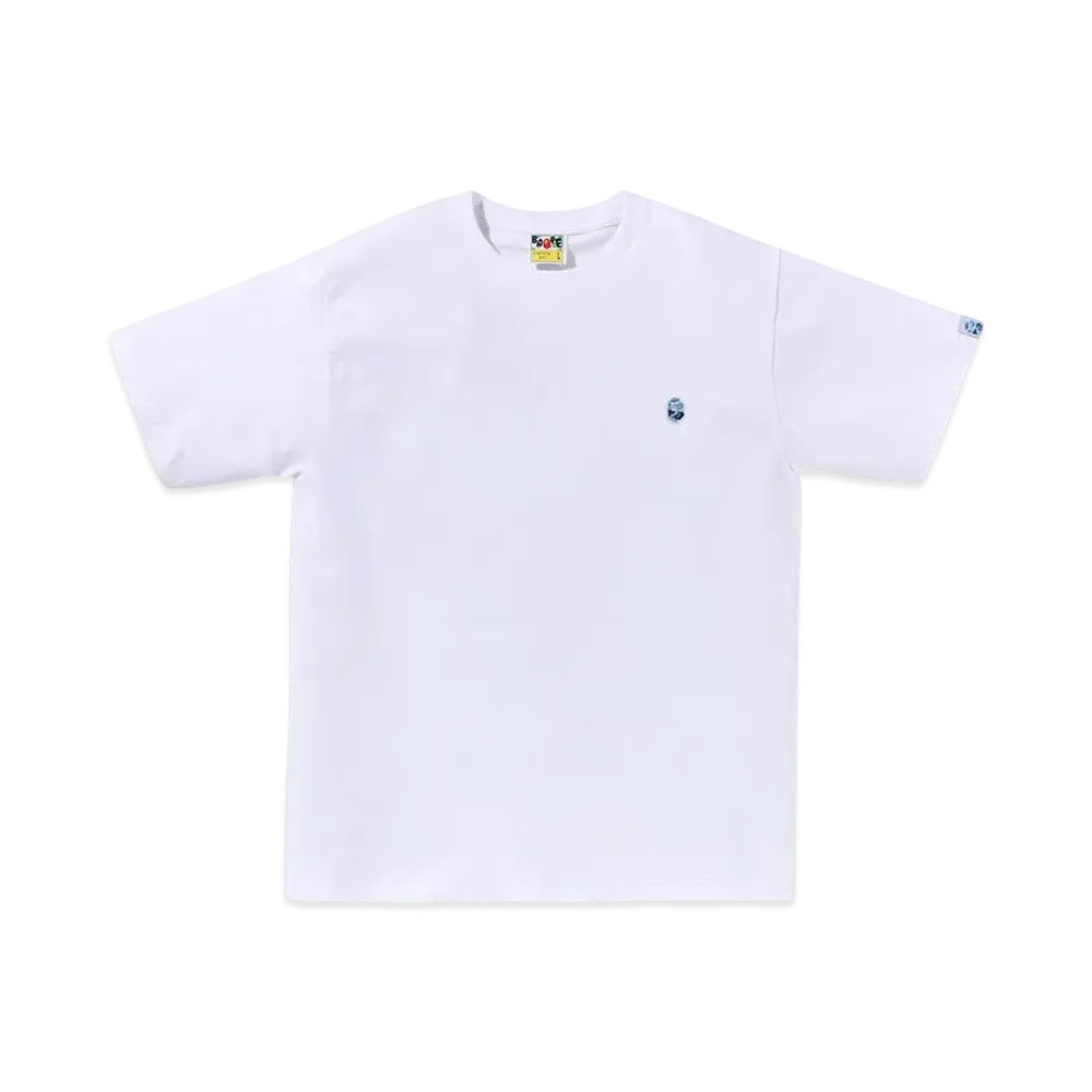 A BATHING APE Abc Camo One Point Tee "White/Blue"