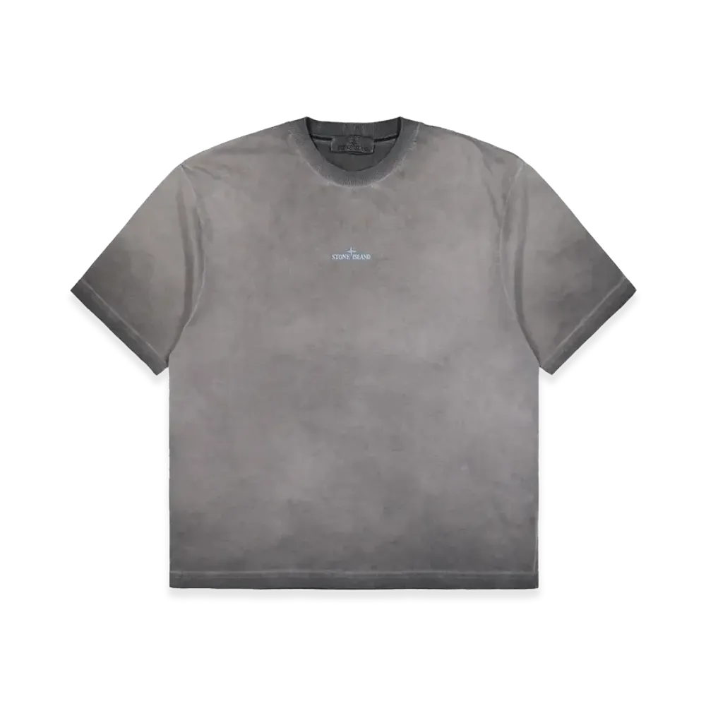 Stone Island Logo-Print Washed T-Shirt "Grey"