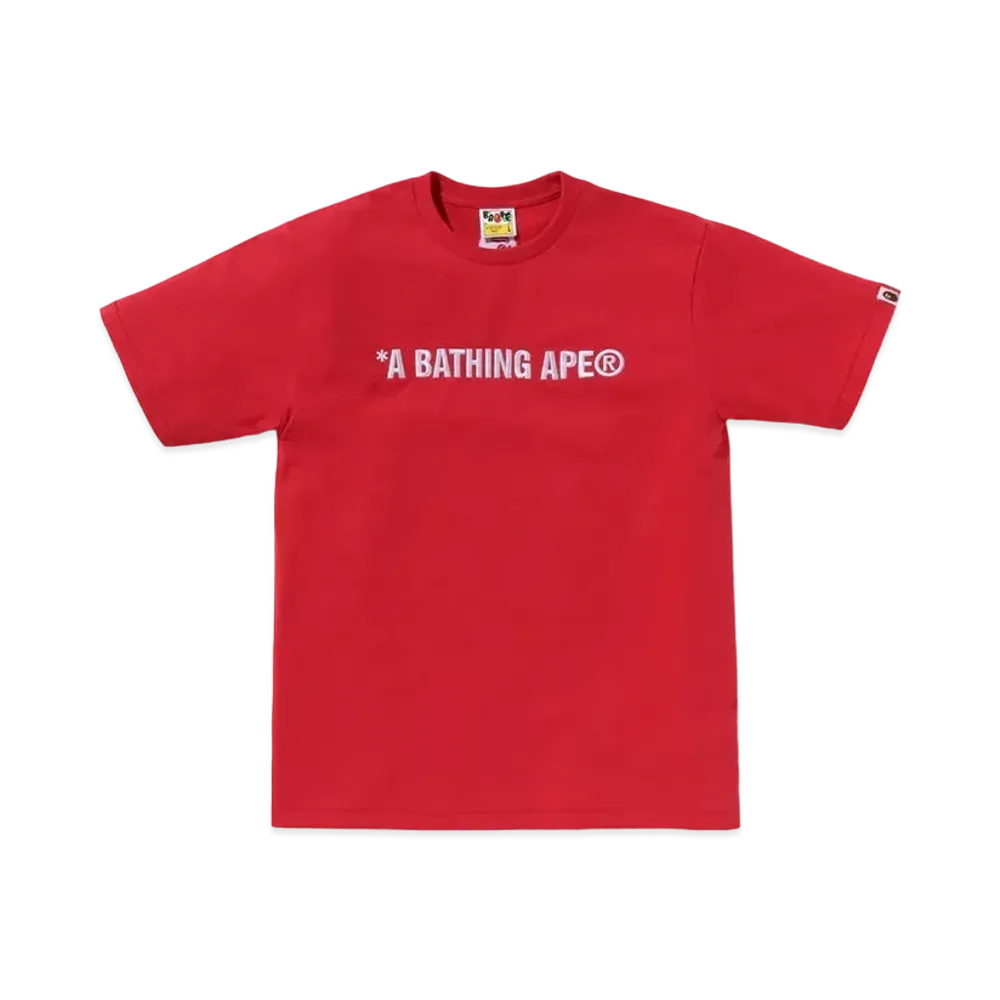 A BATHING APE Logo Tee "Red"
