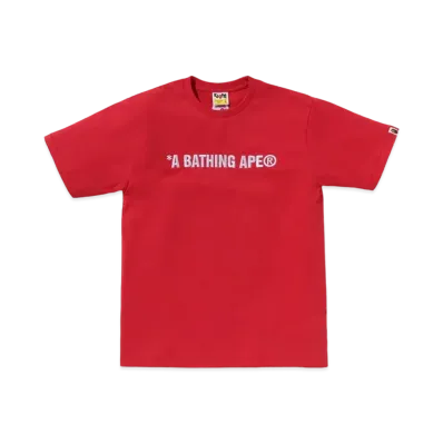 A BATHING APE Logo Tee "Red"