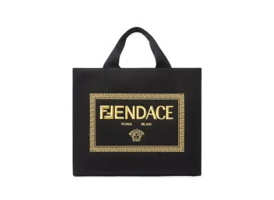 FENDI x Versace Fendace Logo Large Tote Bag "Black"