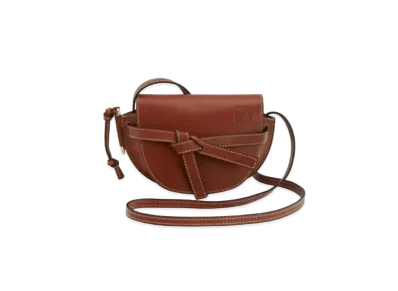 LOEWE Mini Gate Bag In Natural Calfskin "Rust Color"
