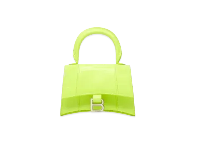 BALENCIAGA Women's Hourglass Mini Top Handle Bag "Fluo Yellow"