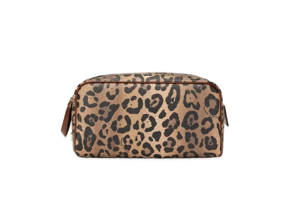 Dolce&Gabbana Pouch Crespo Leopard Printed Logo Plate "Multicolor"