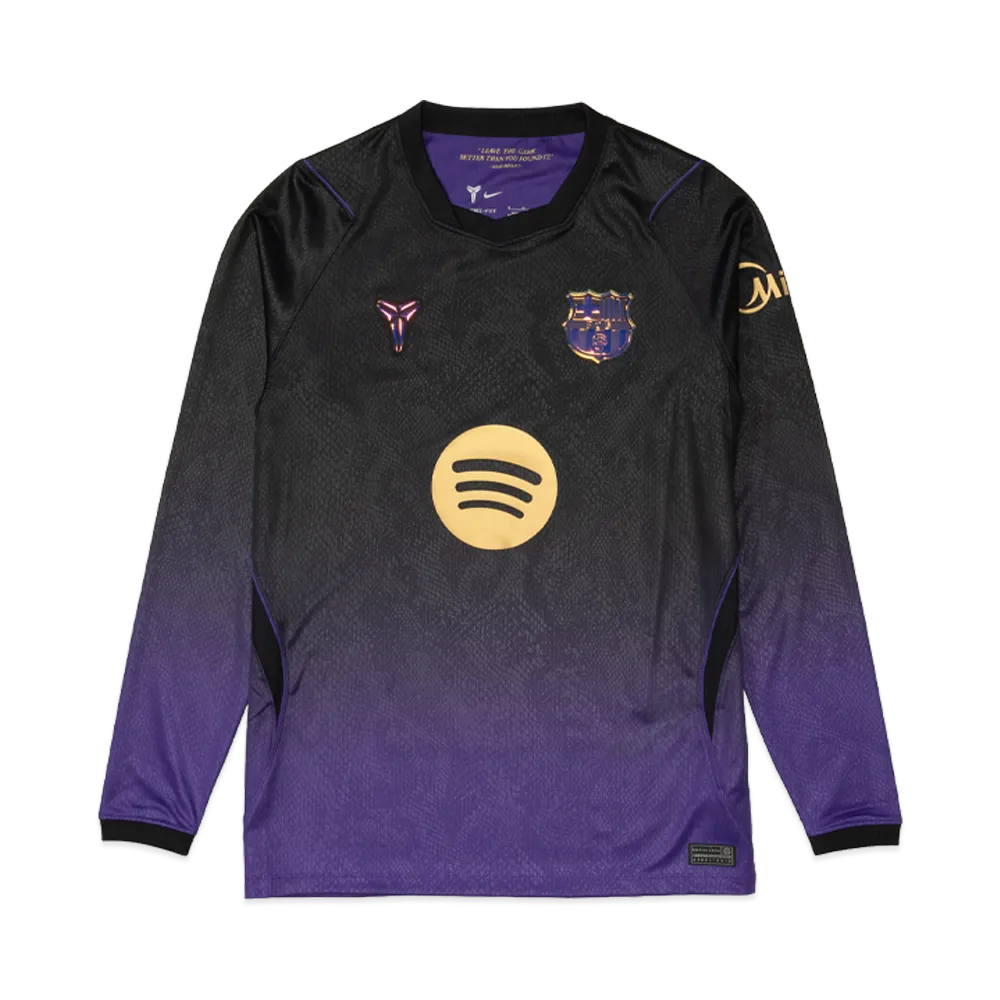 Nike FC Barcelona 2026/27 Stadium Away Kobe Dri-FIT Soccer L/S Replica Jersey "Field Purple/Black"