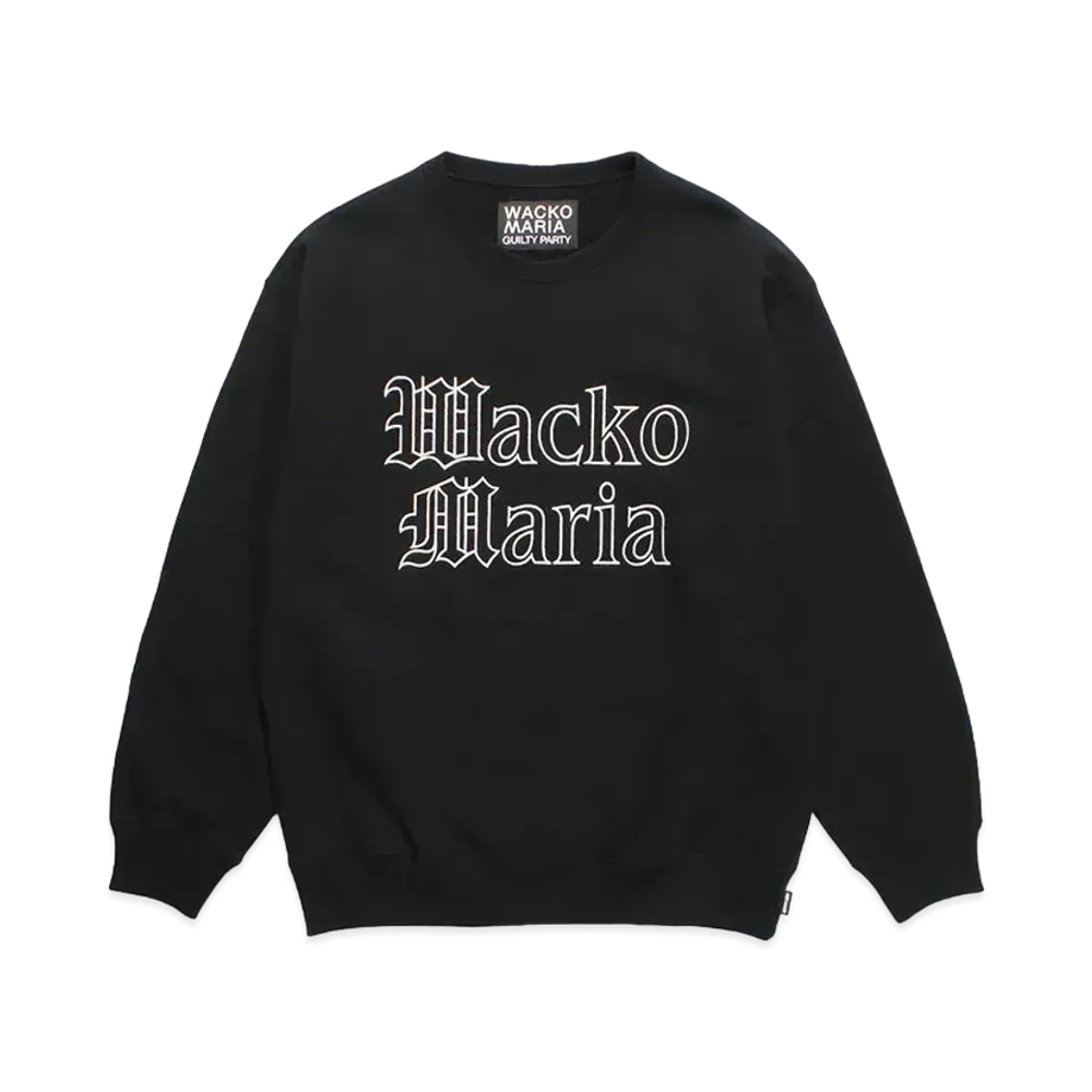 WACKO MARIA Heavy Weight Pull Over Sweat Shirt "Black"