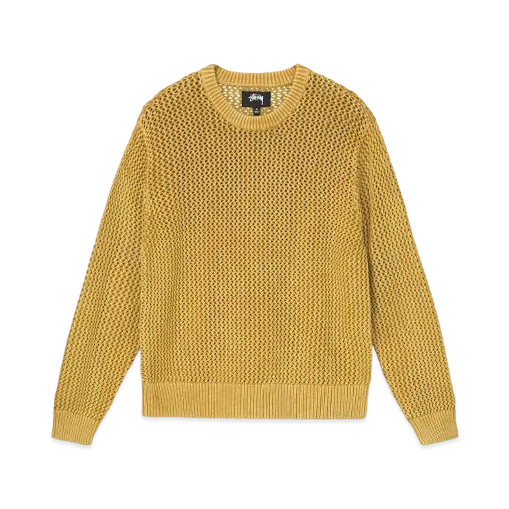 Stussy Pigment Dyed Loose Gauge Sweater "Gold"