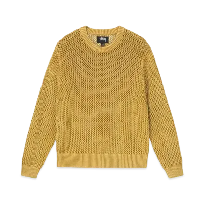 Stussy Pigment Dyed Loose Gauge Sweater "Gold"