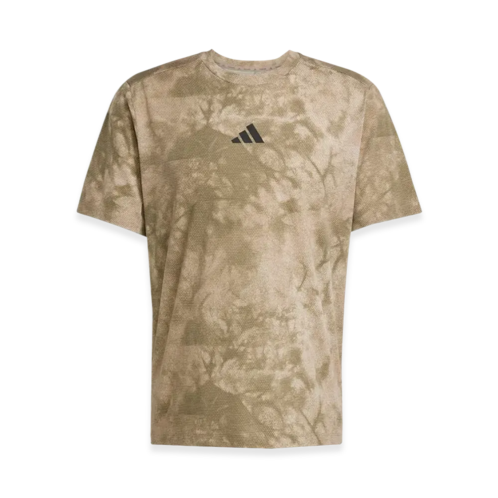 adidas Power Graphic Short-Sleeve T-Shirt "Beige/Chalky Brown/Olive Strata"