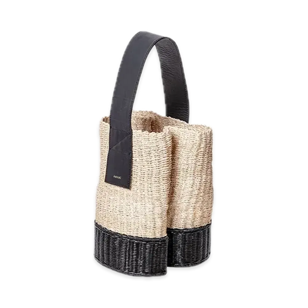sacai S Basket Bag "Black/Natural"