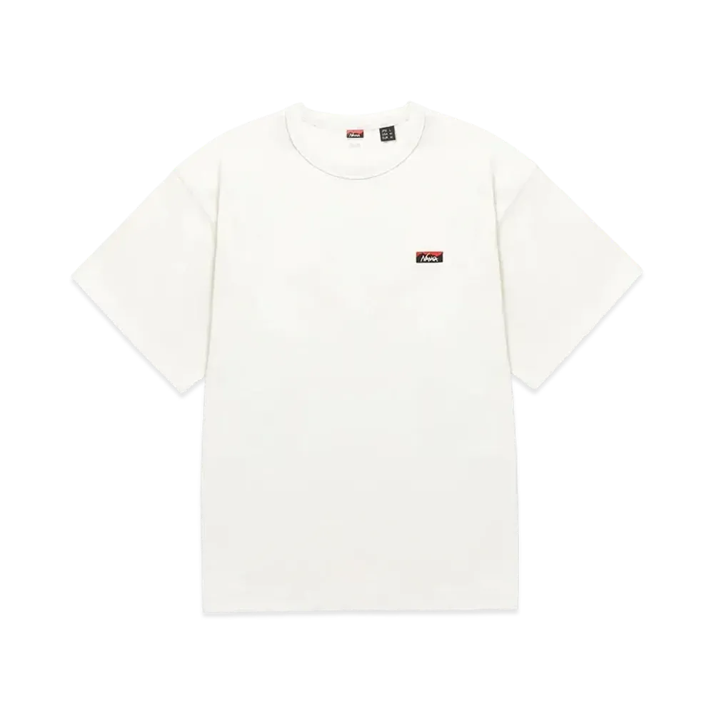 NANGA Eco Hybrid Box Logo Embroidery Tee "White"