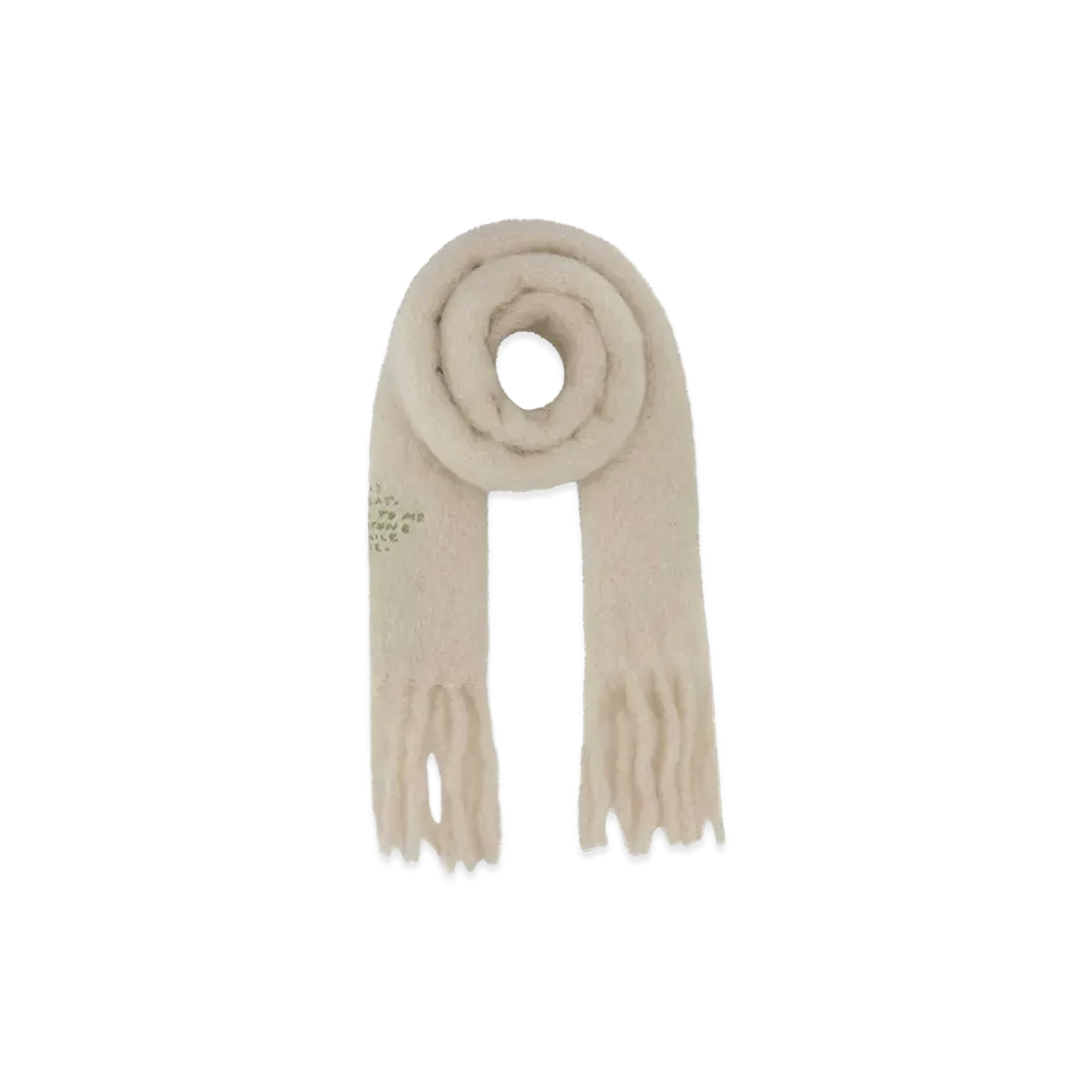 LOEWE White Mohair Blend Scarf "White"