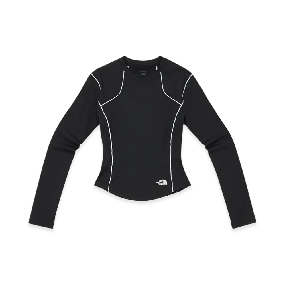 The North Face Gear Line L/S Round T-Shirt - 25SS (W) "Black"