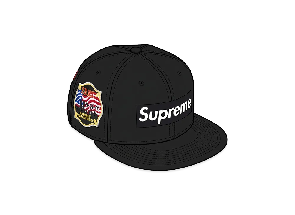 Supreme x FDNY Box Logo New Era "Black"
