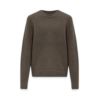 Acne Studios Wool Blend Crew Neck Jumper "Forest Green"