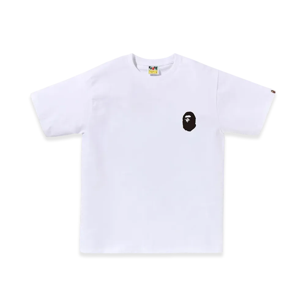 A BATHING APE Bicolor Multi Logo Tee "White"