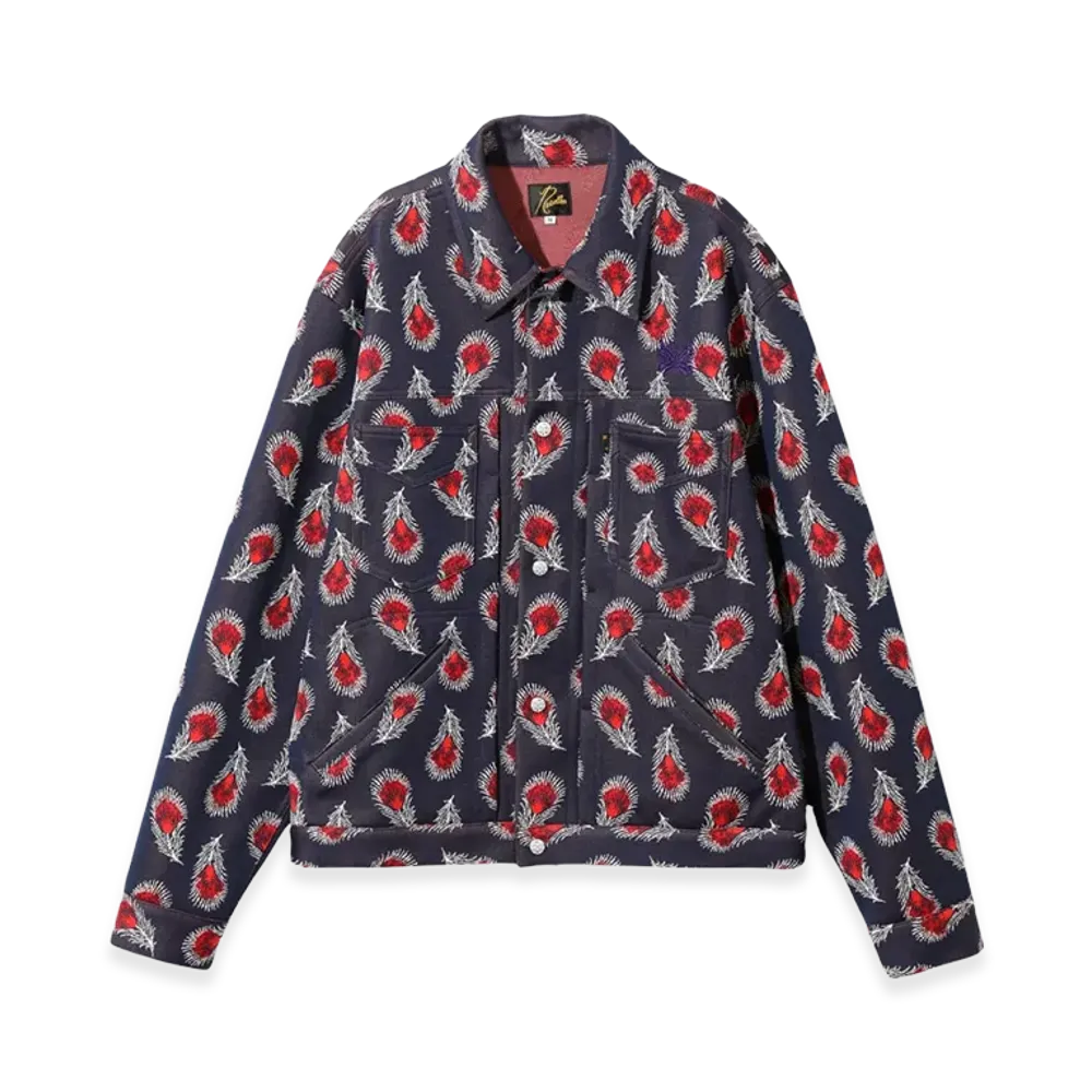 NEEDLES Penny Jean Jacket Poly Jacquard "Feather"