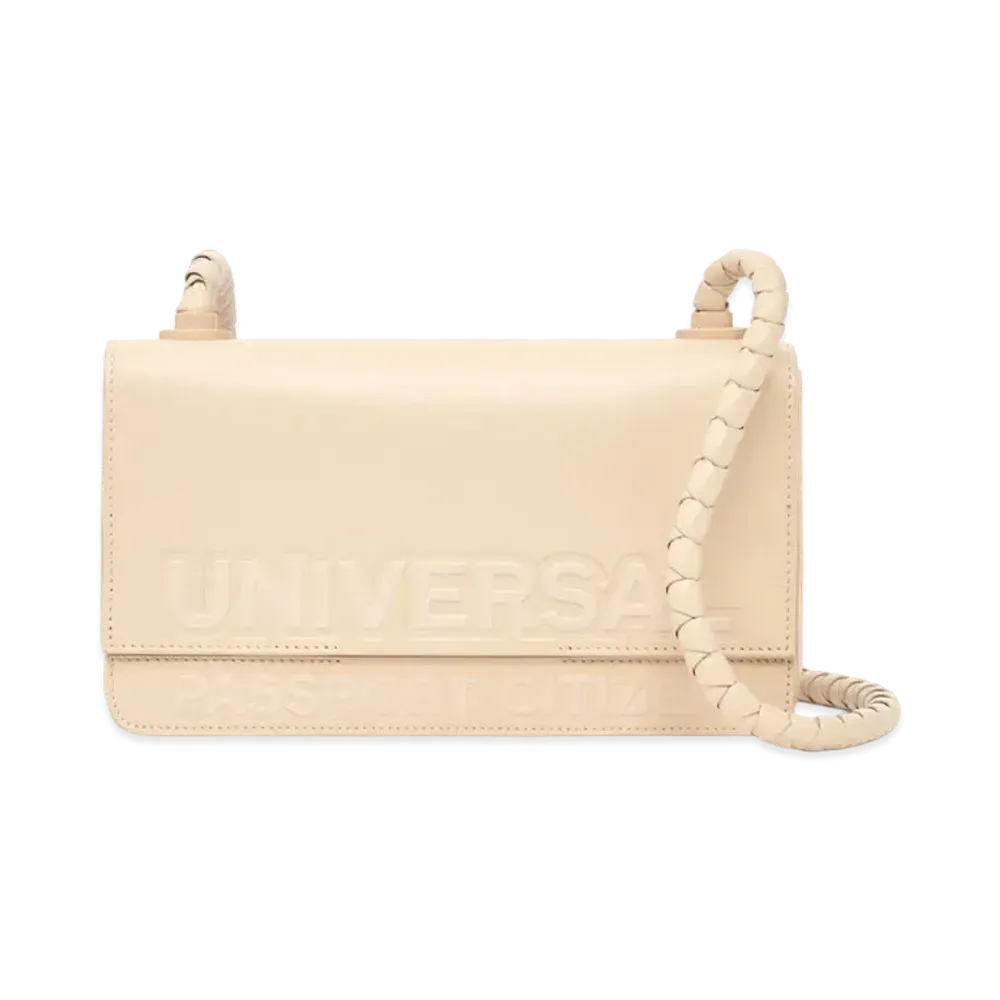 Burberry Emboss Slogan Leather Cross Body Bag "Softphone"