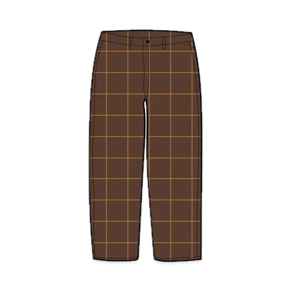 Supreme Windowpane Wool Trouser "Brown"