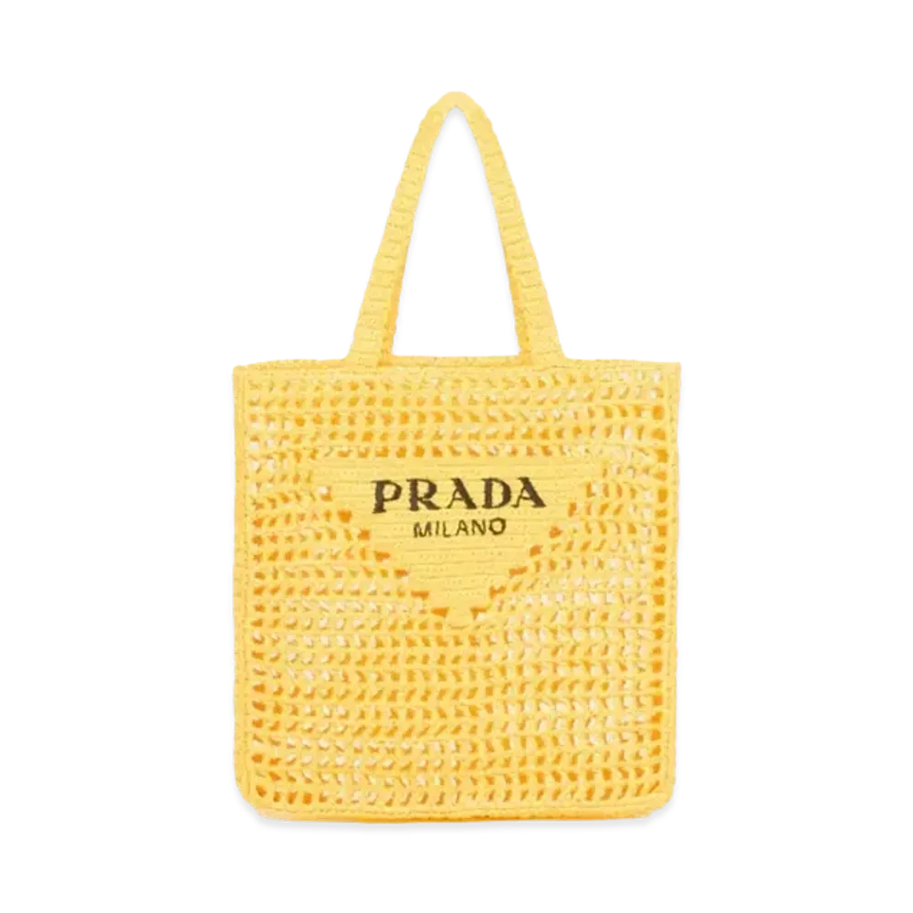 PRADA Crochet Tote Bag "Yellow"