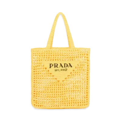 PRADA Crochet Tote Bag "Yellow"