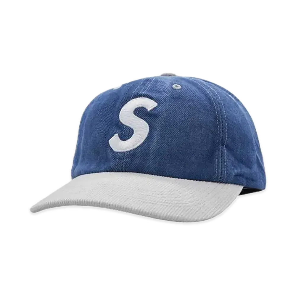 Supreme 2-Tone S Logo 6-Panel "Washed Denim"