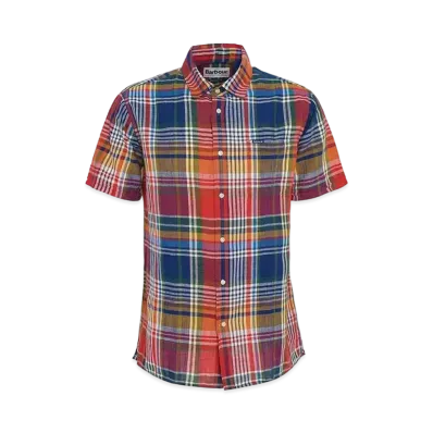 Barbour Weymouth Madras Check Short Sleeve Shirt (Regular Fit) "Navy"