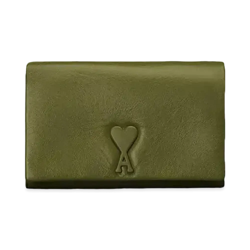 AMI PARIS Voulez-Vous Strap Wallet "Olive"