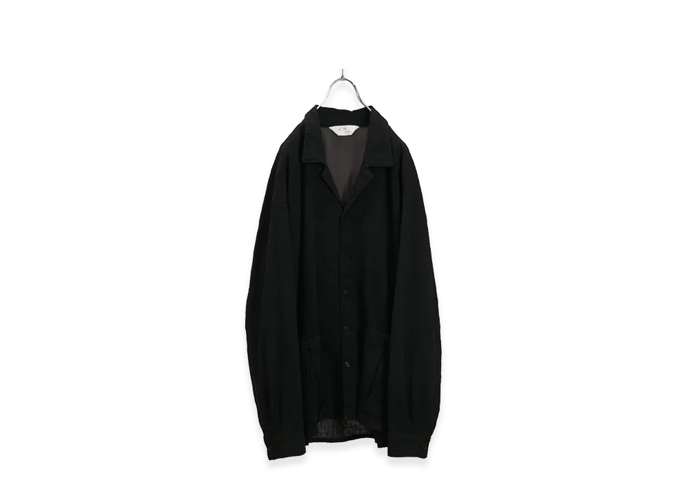 ANCELLM Crepe Shirt Jacket "Black"