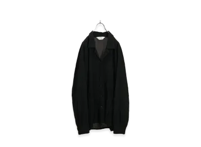 ANCELLM Crepe Shirt Jacket "Black"