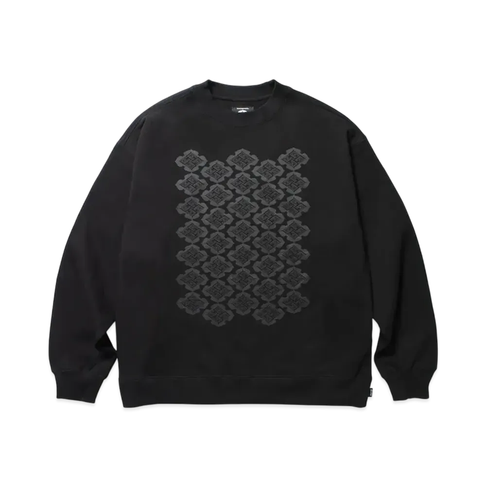 APHRODITEGANG Gakkin x Budspool Flower Punishment Family Crest Crew Neck Sweat Shirt "Black"
