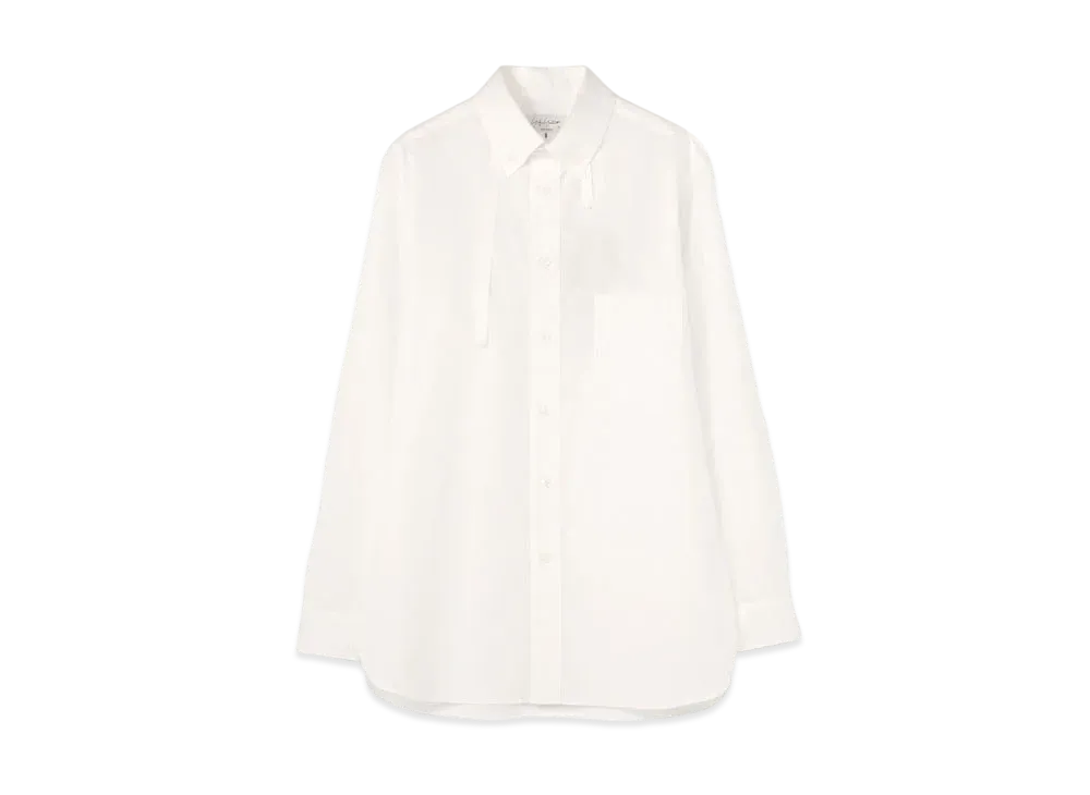 Yohji Yamamoto Pour Homme MAN PRINT NECK STRING BLOUSE "White"
