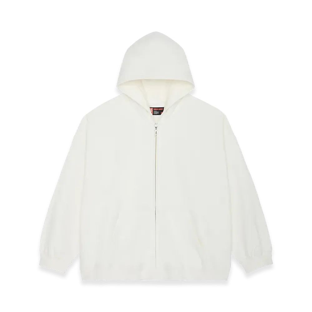 POINTLESS JOURNEY PJ Basic Zip Hoodie "White"