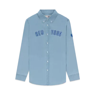 Aime Leon Dore x New York Mets Chambray Shirt "Light Wash"
