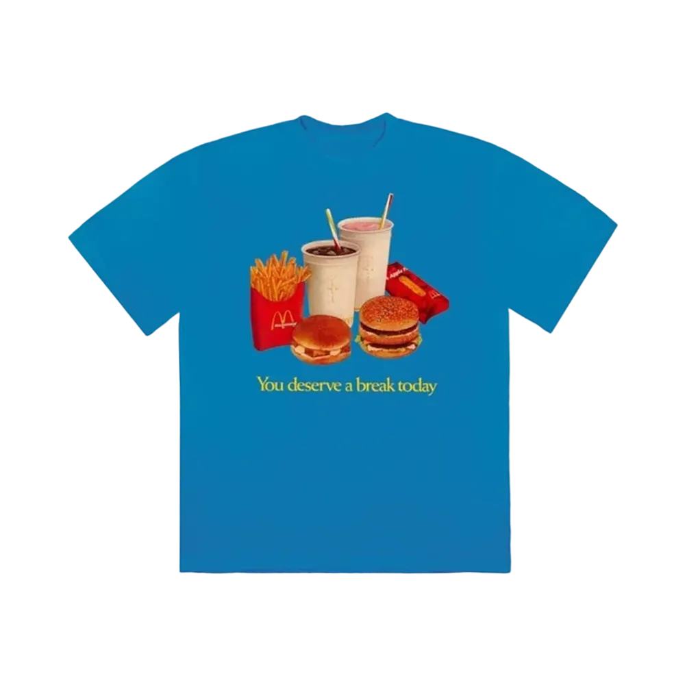 Travis Scott Cactus Jack x McDonald's Deserve A Break III T-Shirt "Blue"