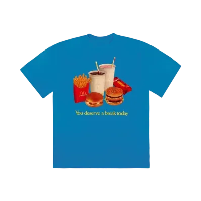 Travis Scott Cactus Jack x McDonald's Deserve A Break III T-Shirt "Blue"