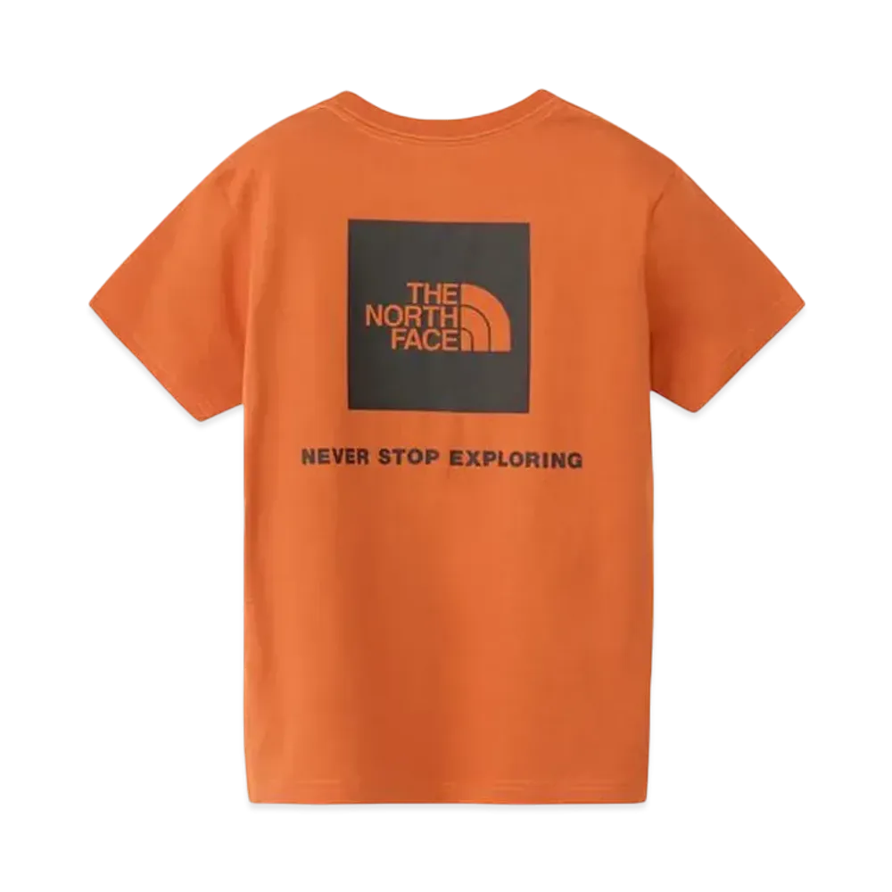 The North Face Kids Short Sleeve Back Square Logo Tee "Iron Bronze"