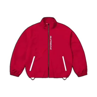 Supreme Contrast Zip Track Jacket "Red"